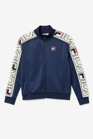 FILA Gatlin Track Jackets Navy / Red,Mens Clothing | CA.LOUQIC465